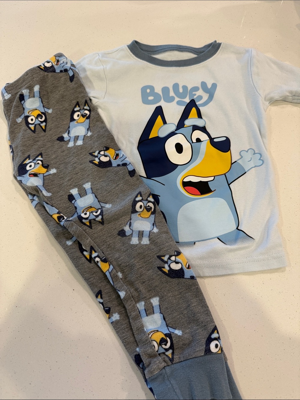 Carters Blue & Gray Kids Pajama Set